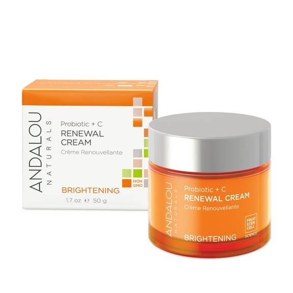 Andalou Naturals Probiotic   C Renewal Face Cream, 1.7oz, With Vitamin C for a Brighter Complexion