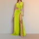 thumbnail image 2 of Vestido Largo de Verano Elegante Sexy Hombro Color Sólido Falda Maxi, Moda Vestido sin Mangas para la Primavera Y el Verano Casual Y Vestido de Noche, 2 of 8