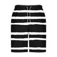 thumbnail image 5 of cfhntfmh Mens Big and Tall Shorts Casual Striped Elastic Waisted Summer Beach Shorts Lounge Straight Leg Shorts with Pockets, 5 of 5