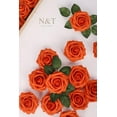 thumbnail image 3 of Artificial Fall Flowers, Fake Flowers Burnt Orange Roses Perfect for DIY Wedding Bridal Bouquets Centerpieces Bridal Shower Party Home Flower Arrangement Decorations, 50Pcs, 3 of 31