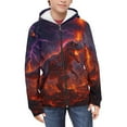 thumbnail image 3 of Uourmeti Cool Lightning Dinosaur Kids Casual Pullover Hoodie Long Sleeve Soft with Pockets Lightweight Comfy Top Boys Size 12-14, 3 of 6