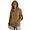 Coffee, variant on Womens Eye Mask Drawstring Hoodie Zip Up Jackets Side Zip Long Sleeve Pocket Oversized Casual Sweat Outer Coat