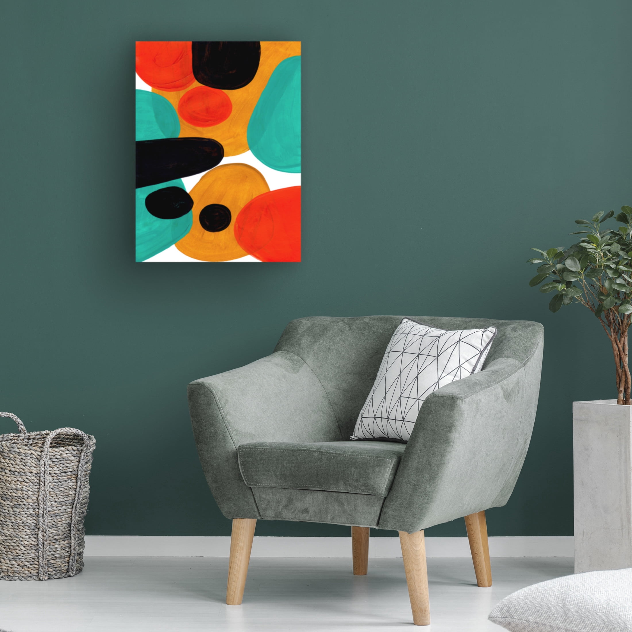 Trademark Fine Art Ejaaz Haniff  Teal Rollie Pollie Canvas Wall Art