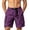 Purple, variant on Josdec Men's Casual Cargo Shorts Solid Color with Multi-Pockets Adjustable Belt Elastic Waist Work Pants