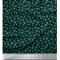 thumbnail image 1 of Soimoi Black Cotton Cambric Fabric Leaves & Floral Artistic Print Fabric by the Yard 42 Inch Wide, 1 of 1