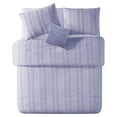 thumbnail image 3 of VCNY Home Dian 3-Piece Navy Stripe Polyester Comforter Set, Twin, 3 of 5