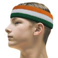 thumbnail image 2 of Couver Unisex India Ireland Country Flag Cotton Sports Headband, 3 Pieces, 2 of 7
