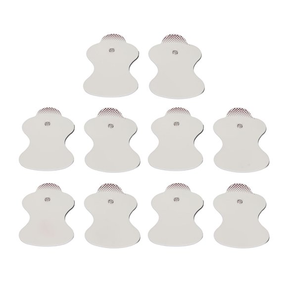 10 almohadillas de electrodo autoadhesivas con forma de calabaza para electroterapia.