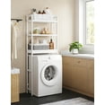 thumbnail image 6 of 3-Tier Over The Toilet Storage Bamboo Over Toilet Shelf Bathroom Storage Organizer with Adjustable Shelf, White, 6 of 9