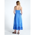 thumbnail image 3 of Free Assembly Women's and Women's Plus Embroidered Cotton Midi Dress, Sizes XS-4X, 3 of 5