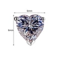 thumbnail image 3 of BNNG Needle Moissanite Heart Diamond Earrings Sweet Heart Earrings Moissanite Stud Earrings for Women Created Brilliant Heart Moissanite Diamond Earrings, 3 of 9