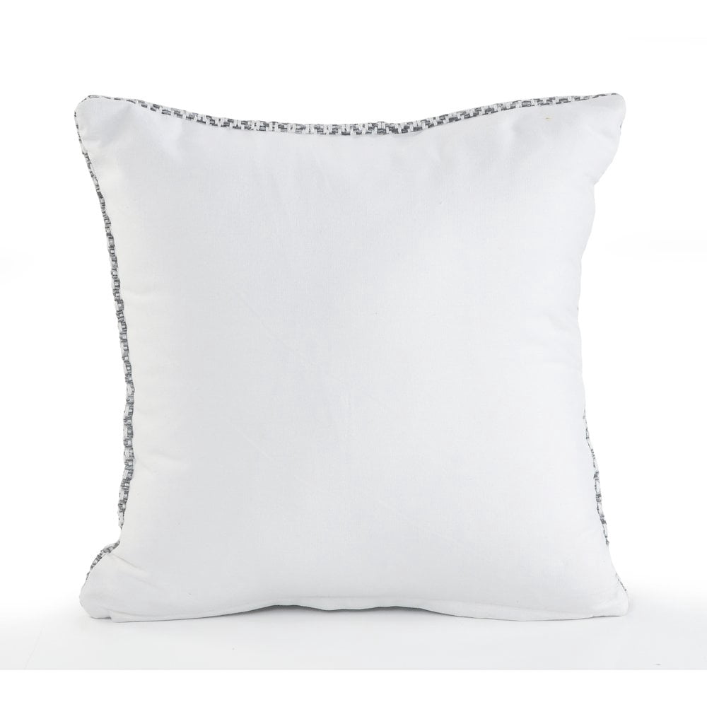 LR Home Insignia Cotton Pillow Set of 4 in Gray/White, 18" x 18"