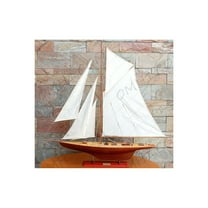 Old Modern Handicrafts Defender Sailboat Schooner Yacht Model