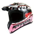 thumbnail image 3 of 1Storm Adult Motocross Helmet BMX MX ATV Dirt Bike Downhill Mountain Bike Helmet SC09S Monster Shark Pink; + Goggles + Skeleton Pink Glove Bundle, 3 of 8