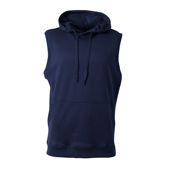 A4 Agility Sleeveless Tech Fleece Hoodie For Men in Navy | N4002