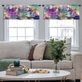 thumbnail image 4 of LALILO Kitchen Curtain Valance Special Autumn Leaves Nature Rod Pocket Window Curtain 52"x 18" Set of 2, 4 of 5