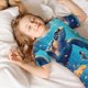 thumbnail image 5 of Fotbe Colorful Underwater Plant Turtle Pijama Estampada de 2 Piezas para Niños – Ropa de Dormir de Manga Corta Cómoda para Niños y Niñas, Camiseta y Shorts de Algodón-Large, 5 of 6