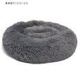 thumbnail image 3 of BadPiggies Pet Dog Cat Bed Kennels Warm Sleeping Cushion Plush Donut Faux Fur Round Nest (Dark Gray, 32*32inches), 3 of 7