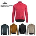 thumbnail image 2 of YKYWBIKE Chaqueta de ciclismo impermeable negra para hombre, resistente a la lluvia, para bicicleta de montaña, cortavientos, chaqueta para bicicleta de carretera, ropa de ciclismo roja, 2 of 5