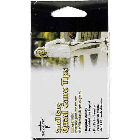 Medline Small Base Quad Cane Tips, 2 Count