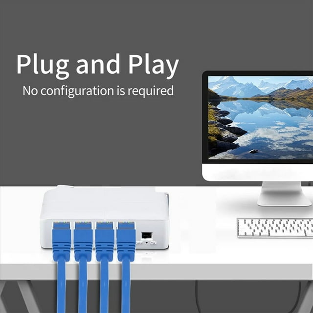 2 Pcs 4 Ports 1 à 3 Ports Extendeur PoE Passif Cascadable IEEE802.3Af 100Mbs pour Transmission IP Répéteur Interrupteur NVR IP, 2 x Extendeur Réseau, Blanc