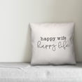 thumbnail image 2 of Creative Products Happy Wife Happy Life 18x18 Spun Poly Pillow, 2 of 2