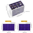 thumbnail image 5 of ProCase Earring Holder Organizer Box Valentine's Day Gifts, Clear Acrylic Jewelry Box for Women, Stackable Large Jewelry Storage Case with Adjustable Velvet Trays on Dresser Vanity -Purple, 5 Layers, 5 of 8
