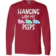 thumbnail image 3 of Inktastic Easter Hanging with My Peeps Pastel Bunnies Long Sleeve T-Shirt, 3 of 5