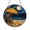Acrylic 3.5 Inch, variant on Moonlit Beach Stained Glass Style Suncatcher Window Hanging Decor, Round Ocean and Umbrella at Night Glass Window Panel Art, Decorative Beach Scene Window Ornament for Living Room