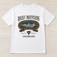 thumbnail image 3 of Rocky Mountains Colorado Graphic T-Shirt, Unisex Outdoor Mountain Tee, 3 of 9