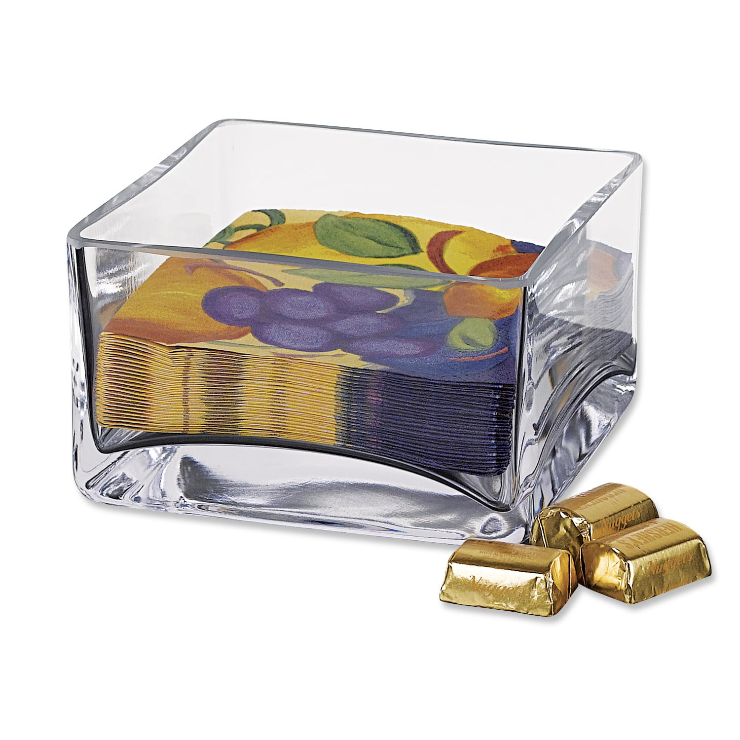 5 1 2 X 5 1 2 X 3 1 4 Inch Square Bowl Or Cocktail Napkin Holder Walmart Com Walmart Com