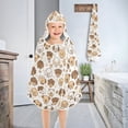 thumbnail image 5 of joogoo Cartoon Dogs and Paw Kids Hooded Beach Towel Baby Bath Towel 23.5"x50", 5 of 7