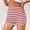 *Red, variant on ClodeEU Women's Striped Stretch Low Rise Shorts,Loose Fit Casual Elastic Waist Bottoms Red,Womens Plus XS