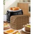 thumbnail image 4 of Vintage Rattan Toaster Cover 4 Slice, Large Kitchen Appliance Covers, Minimalist Abstract Wicker Texture Brown Toaster Oven Cover with Loop, Bread Machine Cover Polyester Dust Cover Protection, 4 of 4