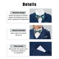 thumbnail image 4 of Suit DISAUR para niños, delgado, 6 piezas, chaqueta, pantalones, chaleco azul de 9 a 10 años, 4 of 6