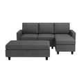 HONBAY Convertible Sectional Sofa Set L Shaped Couch with Chaise