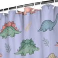 thumbnail image 3 of Purple Background Dinosaur Pattern Shower Curtain 72"x72" ,Bathroom Decorative Shower Curtains Set with 12 Hooks,Modern Waterproof Washable Shower Curtain, 3 of 6