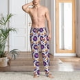 thumbnail image 4 of Salouo record rock Skull star Print Pajama Pants for Men, Lounge Pants Elastic Waistband Casual Men's sleepwear Loungewear Sleep Pajama Pant -Small, 4 of 7