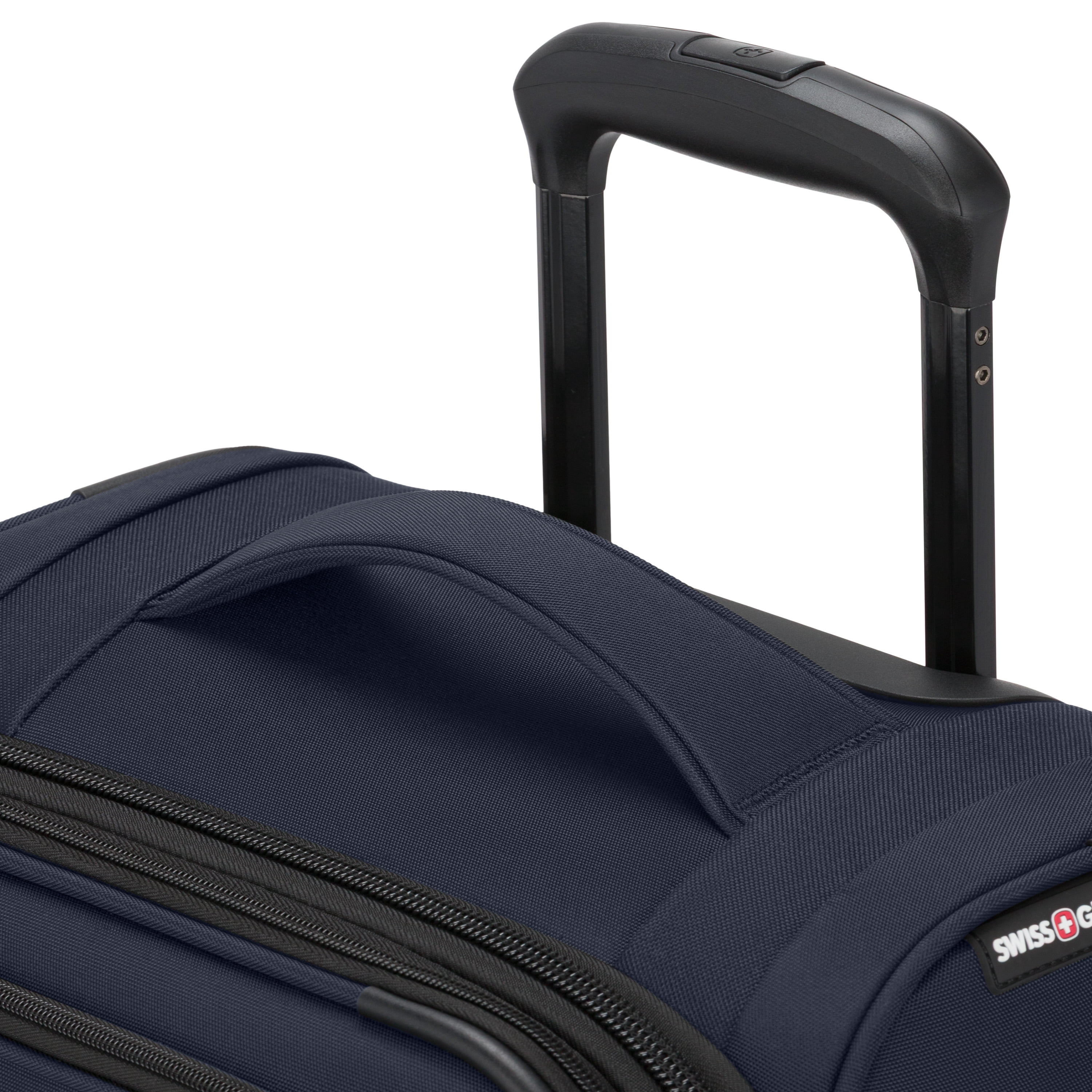 SWISSGEAR Stride Expandable Carry-On Spinner Luggage, Peacoat Blue, 8 Wheels and Built-in TSA Lock