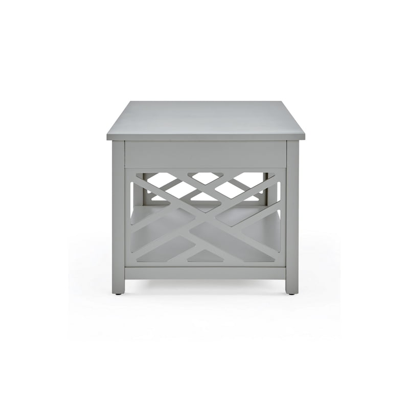 Alaterre Furniture Coventry 36 in. Coffee Table and End Tables Set of 3, Living Room Furniture Collection with Storage, Gray