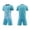 Light Blue, variant on 2 PC Kids Soccer Uniform Set for 5-15 Years Boys Girls Quick Dry Breathable Short Sleeve Shirt and Elastic Waist Shorts Youth Football Training Sportswear Set