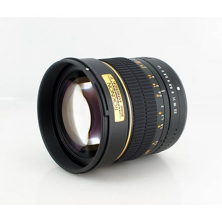 Rokinon 85M-N 85mm F1.4 Aspherical Fixed Lens for Nikon (Black) (Discontinued by Manufacturer)