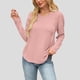 thumbnail image 2 of Camisetas para mujer,Sudadera con capucha y cuello en V para mujer, jersey con bolsillo con cordón, top informal de poliéster de manga larga, sopatenor, 2 of 9