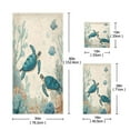thumbnail image 3 of 3 Piece Bath Towels Set Bath Towel, Hand Towel and Face Towel for Bathroom, Gym, Hotel Underwater Scene Featuring, 3 of 8