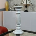thumbnail image 1 of Handmade Wood Eco-Friendly Traditional Antique White Set Of One Pillar Candle Holder, 1 of 3