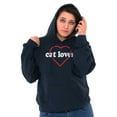 thumbnail image 5 of Crazy Cat Lady Feline Lover Kitty Hoodie Sweatshirt Women Brisco Brands L, 5 of 6
