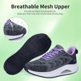 thumbnail image 5 of JOYFON Women's Walking Shoes Arch Support Orthotic Breathable Tennis Sneakers for Plantar Fasciitis Pain Relief GreyPurple 9.5, 5 of 6