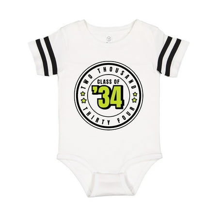 

Inktastic Class of 2034 in Black Circle with Stars Gift Baby Boy or Baby Girl Bodysuit