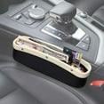 thumbnail image 2 of Bolsillos para asiento de coche, piel sintética, organizador lateral para consola de coche, relleno para huecos de asiento, caddie con alfombrilla antideslizante, Sincero  Hogar, 2 of 6