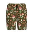 thumbnail image 4 of Naloa Mushrooms and Autumn Men's Short Pajama Pants, Lounge Comfort Shorts with Elasticized Waistband and Side Pockets - Small, 4 of 9